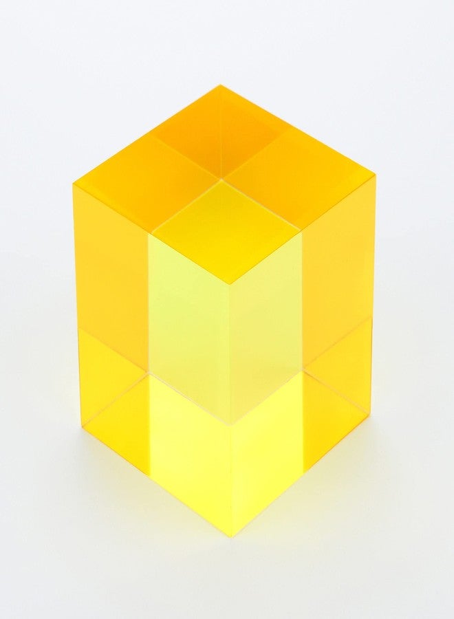 CMY Cubes The Y Cube (50mm) - Yellow Hue Cube - Optical Color Cube - Diamond Polished - Teaches Subtractive Color Mixing - Educational, Scientific, Physics & Kinetic Art Desk Object - Image 2